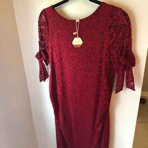 Pink blush maternity lace dress, never worn